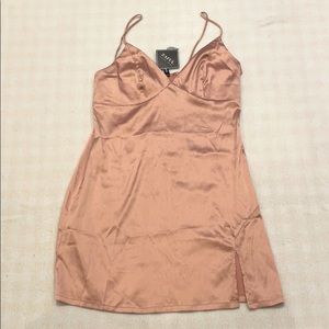 Satin Cream Mini Dress